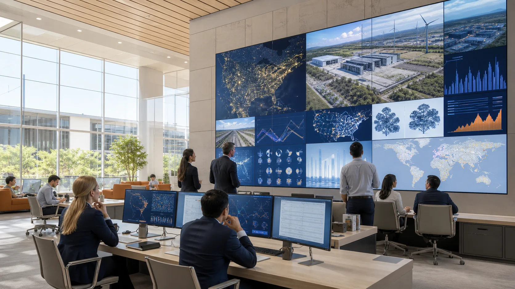Modern data centre intelligence room